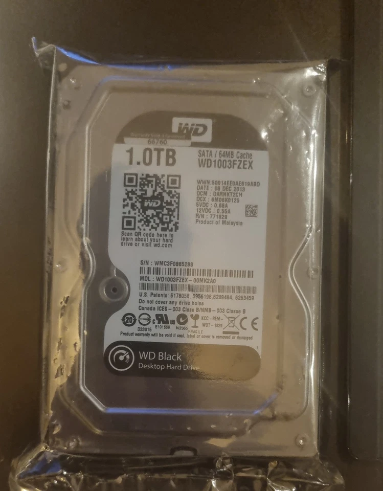 Western Digital Black, 1TB Hard Drive,Desktop Hardrive WD1003FZEX-00K3CA0 - Image 4 of 4