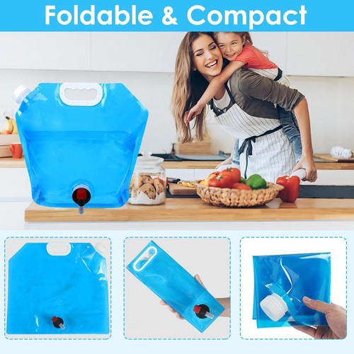Camping Hiking Tap Carry Tank Container Storage Drinking Water Foldable Bottle - Picture 16 of 25