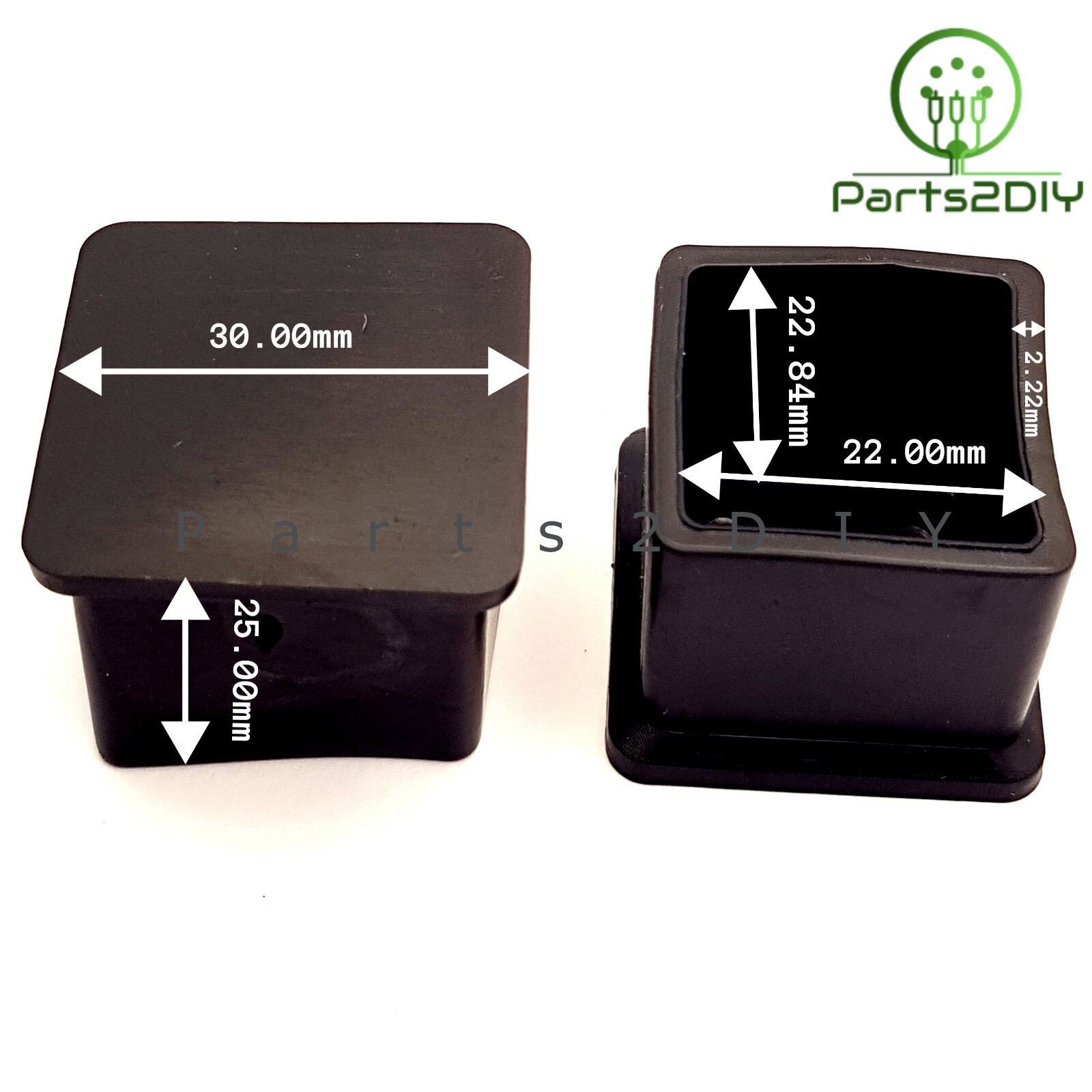 Square Rubber Chair Table Feet Furniture End Cover Caps Anti Slip Skid