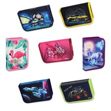 SPIRIT Schul Federmappe  Mäppchen Etui Tasche gefüllt Mädchen Junge viele Motive