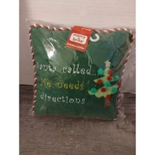 Santa Called... He Needs Directions Merry Brite Holiday Pillow 8"