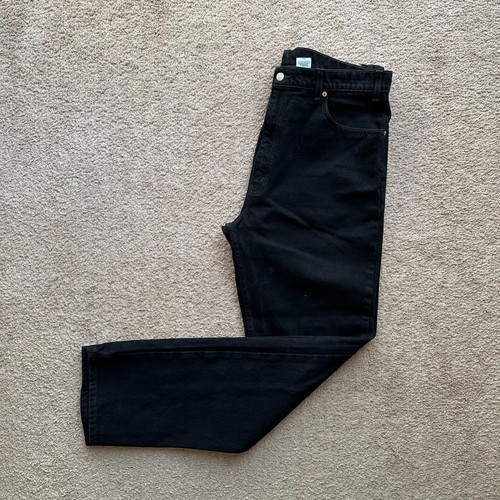 Levi 505 Jeans Herren 40x34 Vintage Regular Straight Fit Schwarz High Rise Taschen