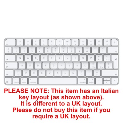 Genuine Apple Magic Keyboard (USB-C), White, Bluetooth *Italian