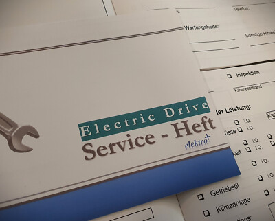 E Auto Serviceheft Wartungsheft Scheckheft auch Tesla Zoe Leaf Elektro geeignet