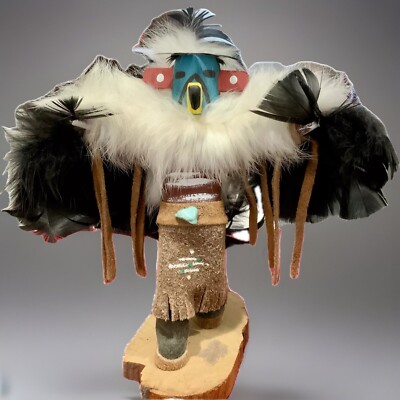 Vintage Native American Kachina Doll - Eagle Dancer Signed F