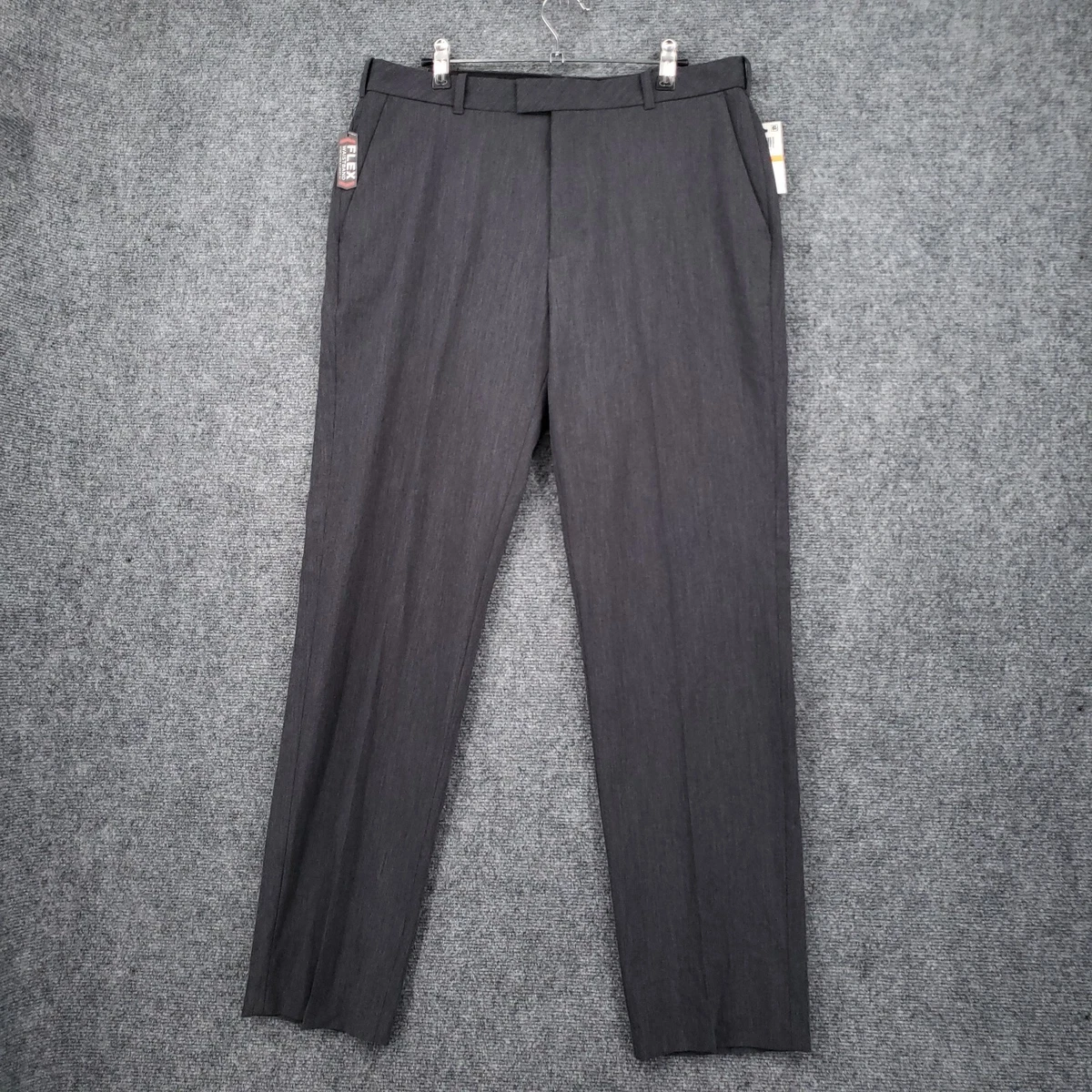 Men's Stretch Dress Pants Flat Front Van Heusen Men's Slim Fit Flex Stretch Dress Pants, Grey, 34W X 32L - Flat Front, Wrinkle-Resistant, Max Flex Waistband Stretch Waistband Trousers Men's Stretch Dress Pants Flat Front Van Heusen Men's Slim Fit Flex Stretch Dress Pants, Grey, 34W X 32L - Flat Front, Wrinkle-Resistant, Max Flex Waistband Stretch Waistband Trousers