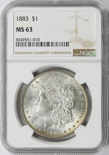 1883 $1 Morgan Dollar NGC MS63