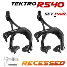 Tektro R540 Calipers ROAD Brake Mechanical Ratio - BLACK / RECESSED Brakes Set