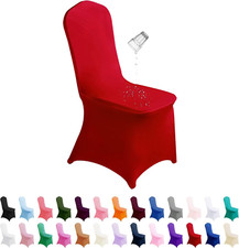 Waterproof Spandex Chair Cover 12PCS, Stretch Dining Chair Covers, Polyester Out