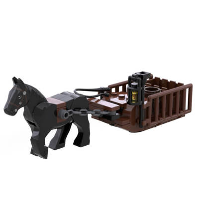 MOC-96289 Medieval Horse Sled 47 Pieces Building Blocks Toys for Collection