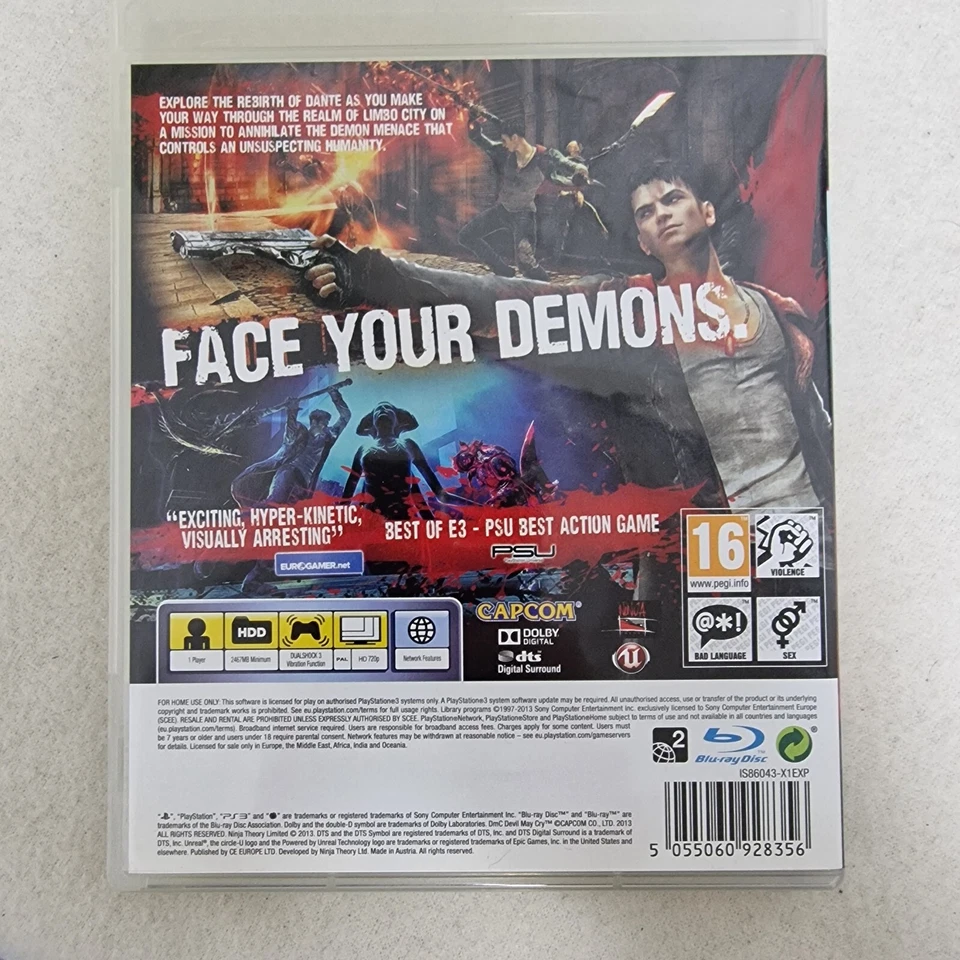 DmC: Devil May Cry (Sony PlayStation 3, 2013) - Complete with Manual - Image 4 of 4