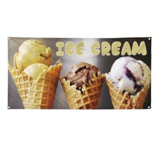 Vinyl Banner Multiple Sizes Ice Cream Outdoor Advertising Printing L Retail