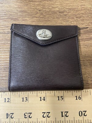  ネイビー ケース Vivienne Westwood Brown Epi Leather Navy Nylon Silver Orb Wallet
