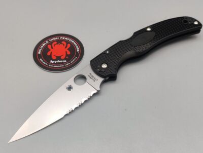 Spyderco Messer Native Chief Lightweight FRN Black CombinationEdge Backlock