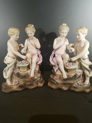 2- Arnart Figurine Blue Crossed Arrow Mark mirrored images 7 '' #7779 beautiful!