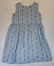 DRESS VINTAGE TRACHTEN OKTOBERFEST DIRNDL TYROL BLUE GIRL SIZE US 5 EU 110