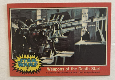 1977 Topps Star Wars Red Series 2 Card #81 Weapons of the Death Star