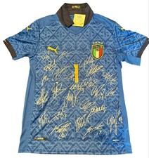 ITALY 2020 CHAMPIONS Team Signed Mancini No.1 Home Football Shirt Jersey COA