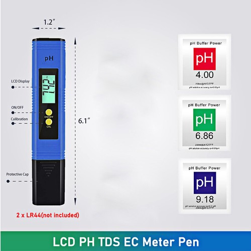 Useful LCD Digital Electric PH Meter Tester Hydroponic Aquarium Water Test Pen - Picture 8 of 17