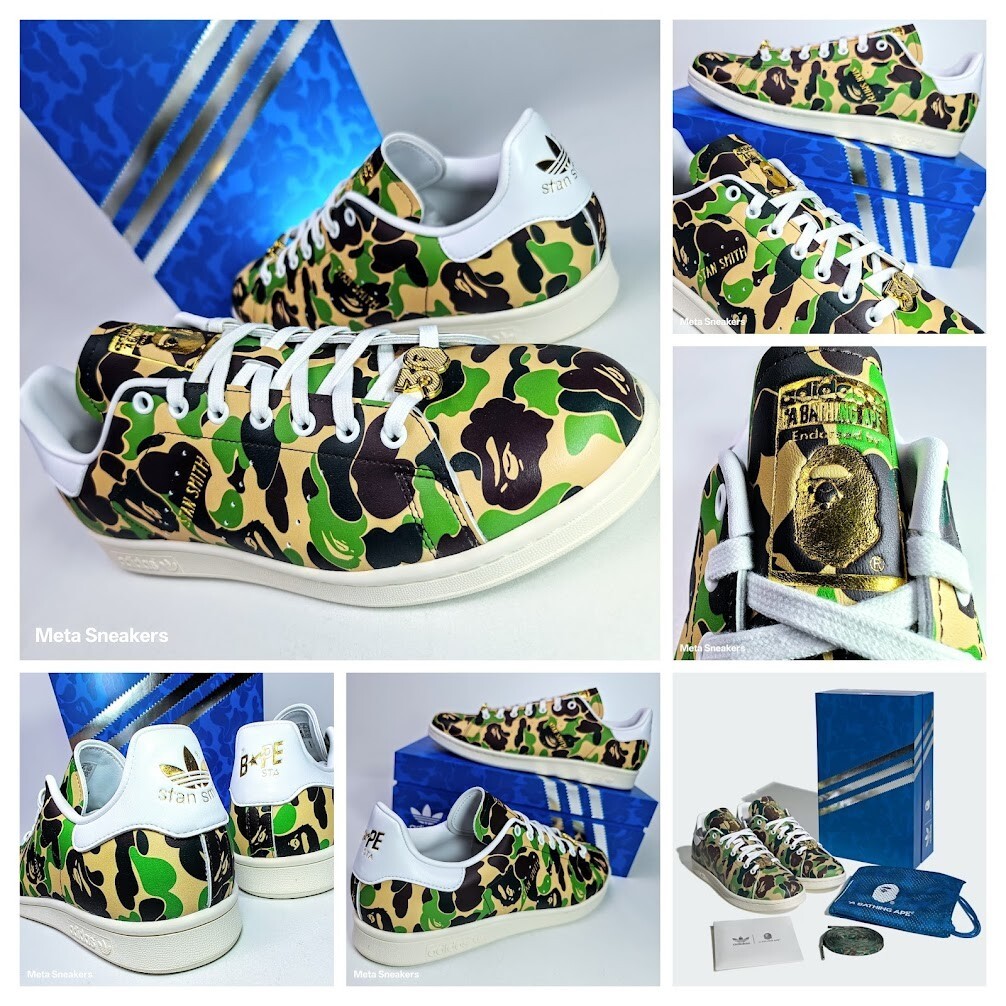 BAPE x ADIDAS STAN SMITH BAPE CAMO 30周年 Bape Just Gave the Adidas Stan Smith Sneaker the Full Camo