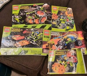 Lego Power Miners 8188 8956 8957 8958 8963 Instructions, Minifigs, Rock Monsters