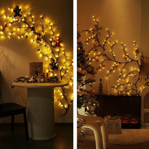 Lichterzweige Schlafzimmer Deko,LED Baum Lampe Dekobaum Belichtet,Lichterkette - Bild 9 von 12