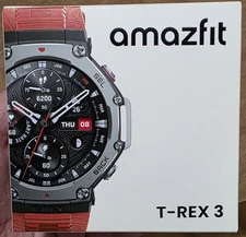 Amazfit T-Rex 3 - 48.5mm Fitness Smart Watch w/ Voice Control (Lava) BRAND NEW!