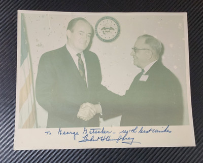 Vice President HUBERT HUMPHREY Signed / Autographed 8x10 Photo
