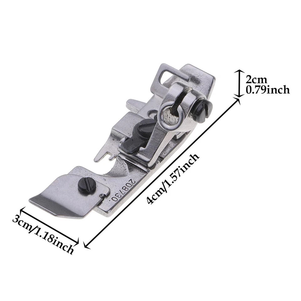 Silver industrial steel sewing machine foot for four-thread - Image 2 of 3