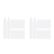 240 pcs Plastic Short Collar Stays   Shirt Collar Support Inserts for Men and