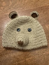 Baby Handmade Bear Knitted Hat Cap New