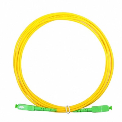 20M SC/APC to SC/APC OS2 Single Mode Simplex Fiber Patch Cable | 9/125µm