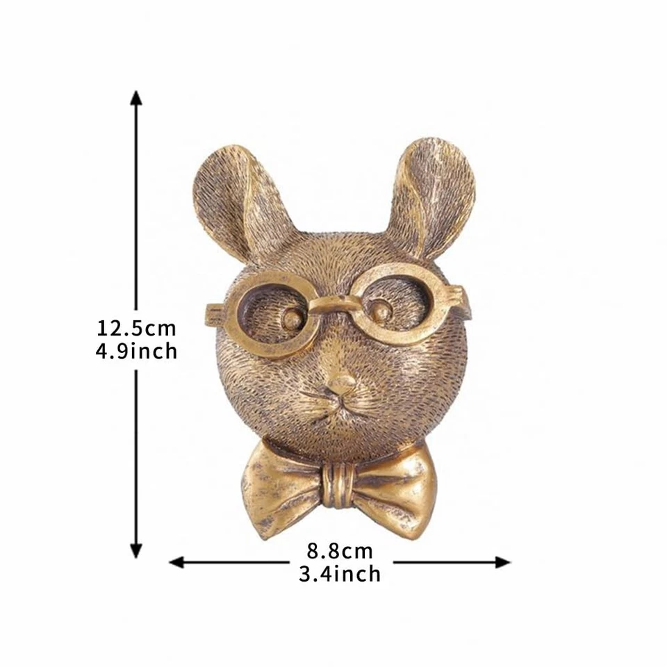 Голова настенное крепление декор, смолы животных скульптуры, ар-деко стены подвесной декор... - Изображение 2 из 4