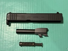 USED OEM GLOCK 43X COMPLETE SLIDE BARREL GUIDE ROD SPRING MATTE BLACK FINISH 9MM
