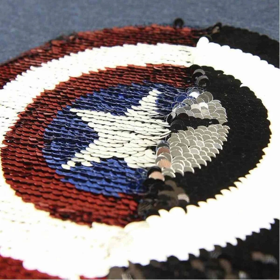Captain America T-Shirt Jungen Kinder Wendepailletten marineblau Gr. 128 - 164 - Bild 4 von 4