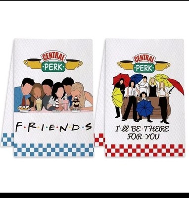 Friends Kitchen Towel, 2 Pcs Christmas Friends TV Show Merchandise 