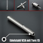 1-200 x Stockschrauben M6x60mm Edelstahl V2A A2 Torx-Antrieb 15 | Schraubstifte