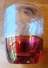 Vintage Set of 6 Cut Pressed Glass Cordial or wine Glasses 3" tall by 2.5" wide — photo 2