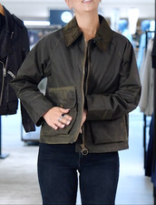 Barbour Croxdale Waxed Cotton Jacket in Archive Olive MSRP$495 British Classic