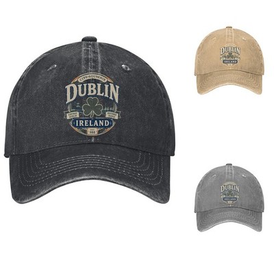 Dublin Ireland Baseball Cap Vintage Dad Hat Adjustable Cotton