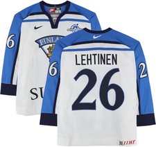 Jere Lehtinen Team Finland GU #26 White Jersey from the 2004 World Cup of Hockey