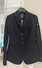 NWT! Equiline Giacca Donna Competition Jacket - Black Equestrian Show Coat IT 42