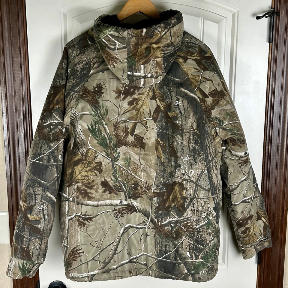 Realtree Camo Hunting Jacket Men’s Large Insulated Hooded Full Zip Cold Weather - Image 2 of 4