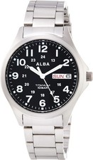 Seiko Watch ALBA Titanium AQPJ402 Men's Analog Watch Quartz Waterproof 10 ATM