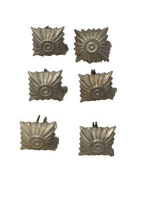 6 Bundeswehr Dienstgrad Sterne Auflage für Schulterklappen 17mm Metall org. Bw