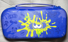 Nintendo Switch Hard Shell Padded Carrying Case, Blue Yellow Splatter Design