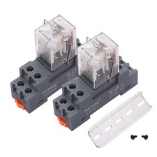 TWTADE/2PCS DC 12V Relay 10A Electromagnetic Power Coil Relay 8 Pins DPDT 2NO...
