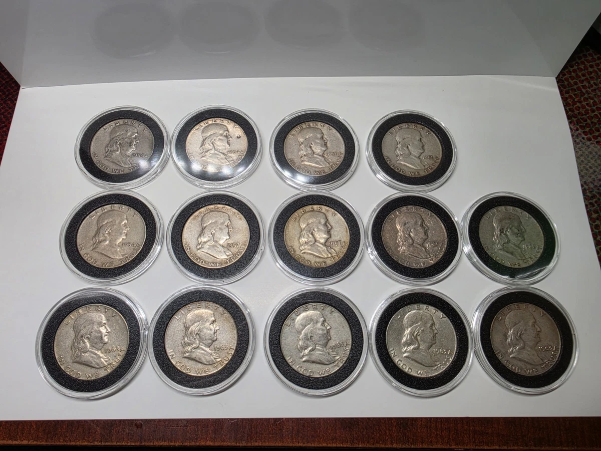 Preços baixos em Prata 1954 moedas de meio dólar, Franklin (1948