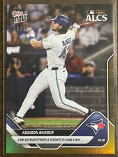 2025 Topps Now MLB #885 Addison Barger Toronto Blue Jays GOLD 38/50