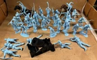 New ListingLOT 32 Vintage 1960s Marx 54mm Union Infantry Soldiers Civil War Mortar Cavalry